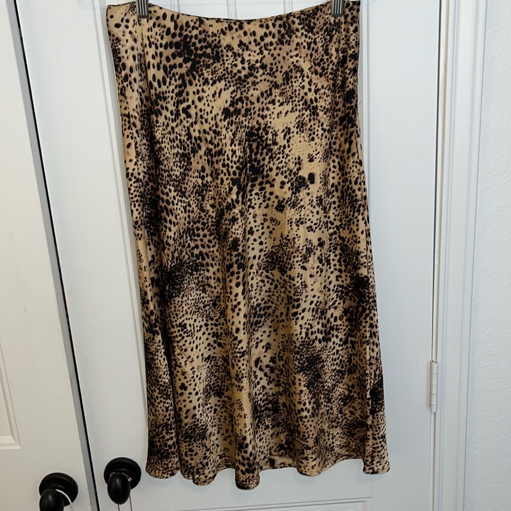 Midi Leopard/Cheetah Print Skirt